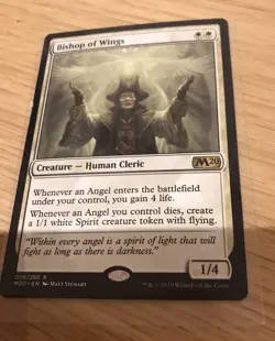 Bishop of Wings Card (White) - M20 Core Set 2020 MTG Magic the Gathering - Image 2
