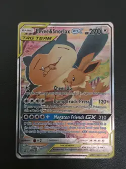 EEVEE & SNORLAX GX SM169 PROMO SM BLACK STAR PROMOS POKEMON NM - Image 1