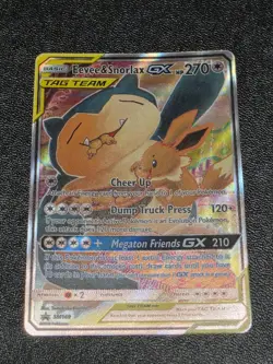 EEVEE & SNORLAX GX SM169 PROMO SM BLACK STAR PROMOS POKEMON NM - Image 3