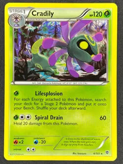 Pokemon Cradily 4/101 PLB Plasma Blast LP/NM - Image 1