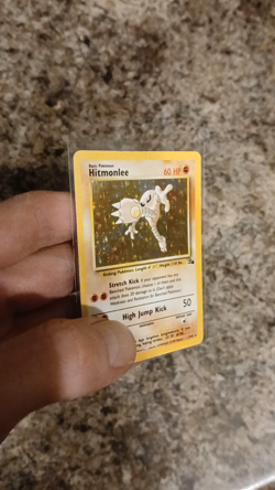1999 Hitmonlee #7 7/62 Fossil Holo Pokemon - Image 2