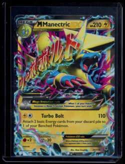 2014 POKEMON XY PHANTOM FORCES #24/119 MEGA MANECTRIC EX ULTRA RARE - Image 1