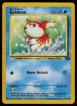 Goldeen #53/64 Jungle Common Pokemon TCG NM - Image 1