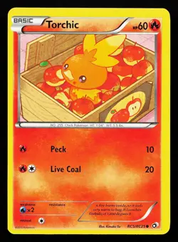 Torchic RC5/RC25 OFF CENTER Error Legendary Treasures Radiant Pokemon Card - Image 1