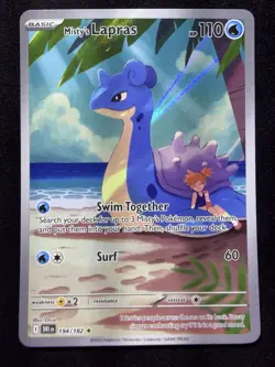 Pokemon TCG Misty's Lapras Destined Rivals 194/182 Illustration Rare - Image 1