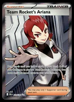 NM SV10: Destined Rivals Team Rocket's Ariana Ultra Rare 224/182 Pokemon TCG - Image 1