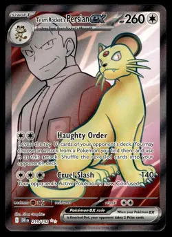 NM SV10: Destined Rivals Team Rocket's Persian ex Ultra Rare 219/182 Pokemon TCG - Image 1