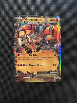 Groudon EX 85/160 Ultra Rare Pokemon TCG XY - Primal Clash NM - Image 1