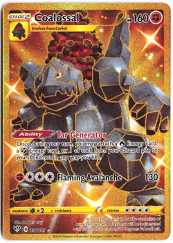 Coalossal 198/189 Secret Rare Darkness Ablaze Pokemon - Image 1