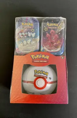 Factory Sealed Scarlet & Violet Poke Ball + 2 Mini Tins Sam’s Club Pokemon Cards - Image 1