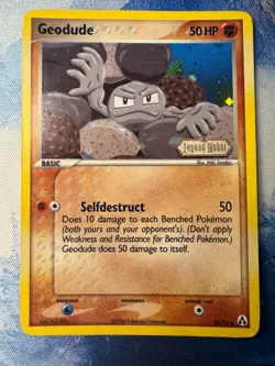 Geodude Reverse Holo 53/92 Rare Pokemon Card EX Legend Maker Stamped LP - Image 1