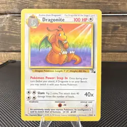Pokemon Dragonite 19/62 Fossil Rare 100 HP Stage 2 Card 1999 English Regular - Image 1