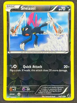 Pokemon Sneasel Reverse Holo 65/116 PLF Plasma Freeze LP/NM - Image 1