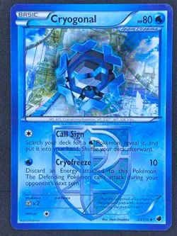 Pokemon Cryogonal Team Plasma 30/116 PLF Plasma Freeze LP/NM - Image 1