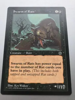 Swarm of Rats - Portal Second Age (PO2) - LP - MTG *Combined Shipping - Image 1