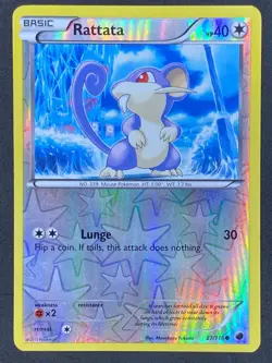 Pokemon Rattata Reverse Holo 87/116 PLF Plasma Freeze LP/NM - Image 1