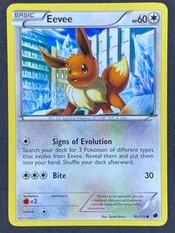 Pokemon Eevee 90/116 PLF Plasma Freeze LP/NM - Image 1
