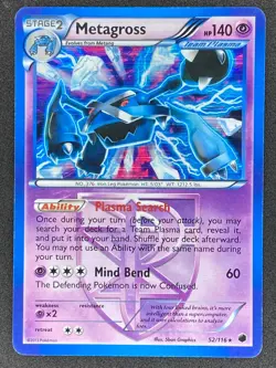 Pokemon Metagross Team Plasma 52/116 PLF Plasma Freeze LP - Image 1