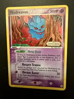 Pokemon Card - Misdreavus Legend Maker 40/92 Reverse Holo Stamped 40/92 - Image 2