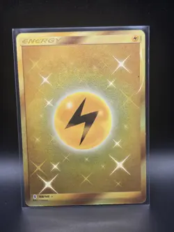 Pokemon Gold Lightning Energy Secret Rare 168/145 Sm-Guardians Rising Holo - Image 1