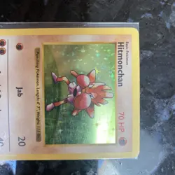 1999 Pokemon Hitmonchan 7/102 Shadowless Holo Rare Base Set MP+ - Image 3