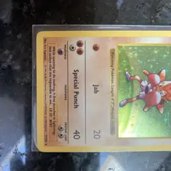 1999 Pokemon Hitmonchan 7/102 Shadowless Holo Rare Base Set MP+ - Image 4