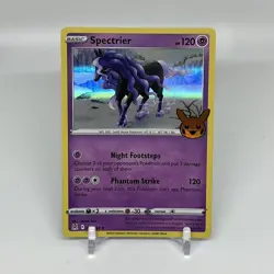 Pokemon Spectrier 2023 Trick or Trade Halloween Holo Rare Card Stamped - Image 1
