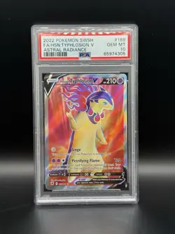 PSA 10 Hisuian Typhlosion V 169/189 Full Art Pokemon Astral Radiance GEM MINT - Image 1