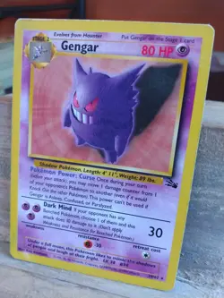 Pokemon Gengar 20/62 Fossil Regular moderately played - Image 1