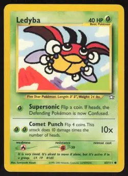 Pokemon TCG Neo Genesis #063/111 Ledyba NM - Image 1