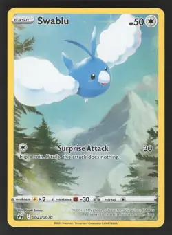 Swablu GG27/GG70 Pokemon TCG Crown Zenith: Galarian Gallery NM - Image 1