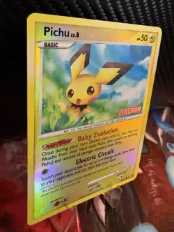 Pichu 45/100 Platinum Reverse Holo Pokemon Card 2008 LP - Image 3