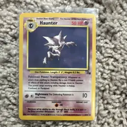 Pokemon Haunter Fossil Holo Rare Unlimited NEAR MINT 6/62 1999 Stage 1 Card - Image 1