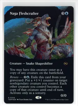 MtG Tarkir: Dragonstorm Naga Fleshcrafter #333 Borderless FOIL - Image 1