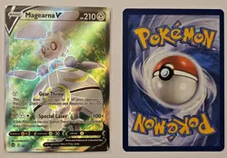 Magearna V (Full Art) 182/195 Silver Tempest Holo Pokemon TCG & Bonus Card - Image 1
