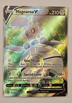 Magearna V (Full Art) 182/195 Silver Tempest Holo Pokemon TCG & Bonus Card - Image 2