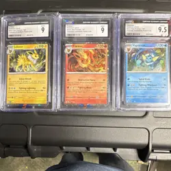 Pokemon CGC Graded Card Lot of 3 Jolteon Flareon Vaporeon Black Star Promos - Image 1
