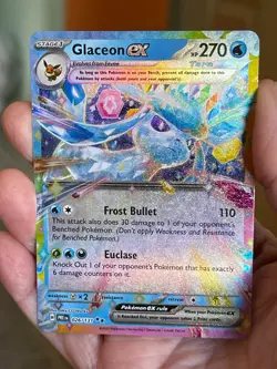 POKEMON GLACEON EX 026/131 DOUBLE RARE HOLOFOIL PRISMATIC EVOLUTIONS NM CARD - Image 1