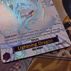 Lightning Dragon R OP15-077 Parallel Manga Kami's Island One Piece Card ENGLISH - Image 2