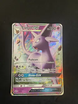 Pokemon Card Espeon GX SM35 Black Star Promo Jumbo / Oversized LP - Image 1