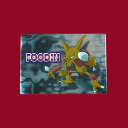 ALAKAZAM (FOODIN)--JAPANESE MEIJI EMBOSSED PROMO FOIL POKEMON CARD - Image 1