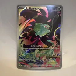 BULBASAUR MEGA EVOLUTION STAMPED ILLUSTRATION RARE FA 133/132 English Promo Card - Image 2