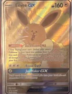 Pokemon Eevee GX SM233 Promo Full Art Holo Card HP160 SM Set - Image 1