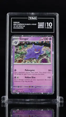 2023 POKEMON MEW EN-151 094 COSMOS HOLO GENGAR TAG 10 4 Card Lot - Image 3