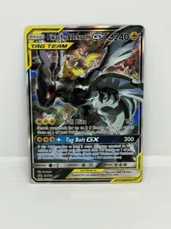 Pokemon Card - SM168 Pikachu & Zekrom GX TAG TEAM Promo Holo HP 240 - Image 1