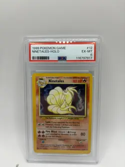 1999 Ninetales Holo 12/102 PSA 6 EX-MT Pokemon Trading Card Game - Image 1