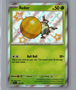 Rellor 108/091 - Pokemon TCG Paldean Fates Shiny Rare Card NM - Image 1