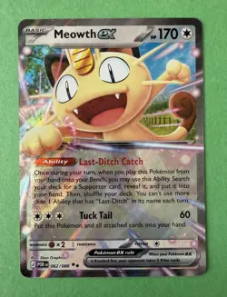 Meowth EX 62/88 : Double Rare - Perfect Order NM Pokemon Card/ Free Shipping! - Image 1