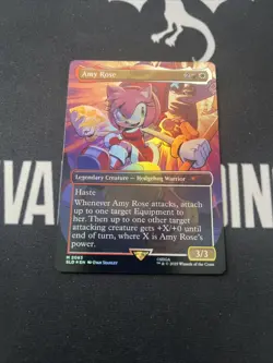 Foil Secret Lair Amy Rose x1 Magic Cards MTG Sonic - Image 1