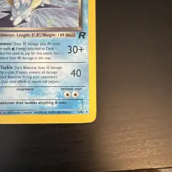 Dark Blastoise 3/82 Pokemon TCG Team Rocket Holo Rare Unlimited Vintage Card - Image 4